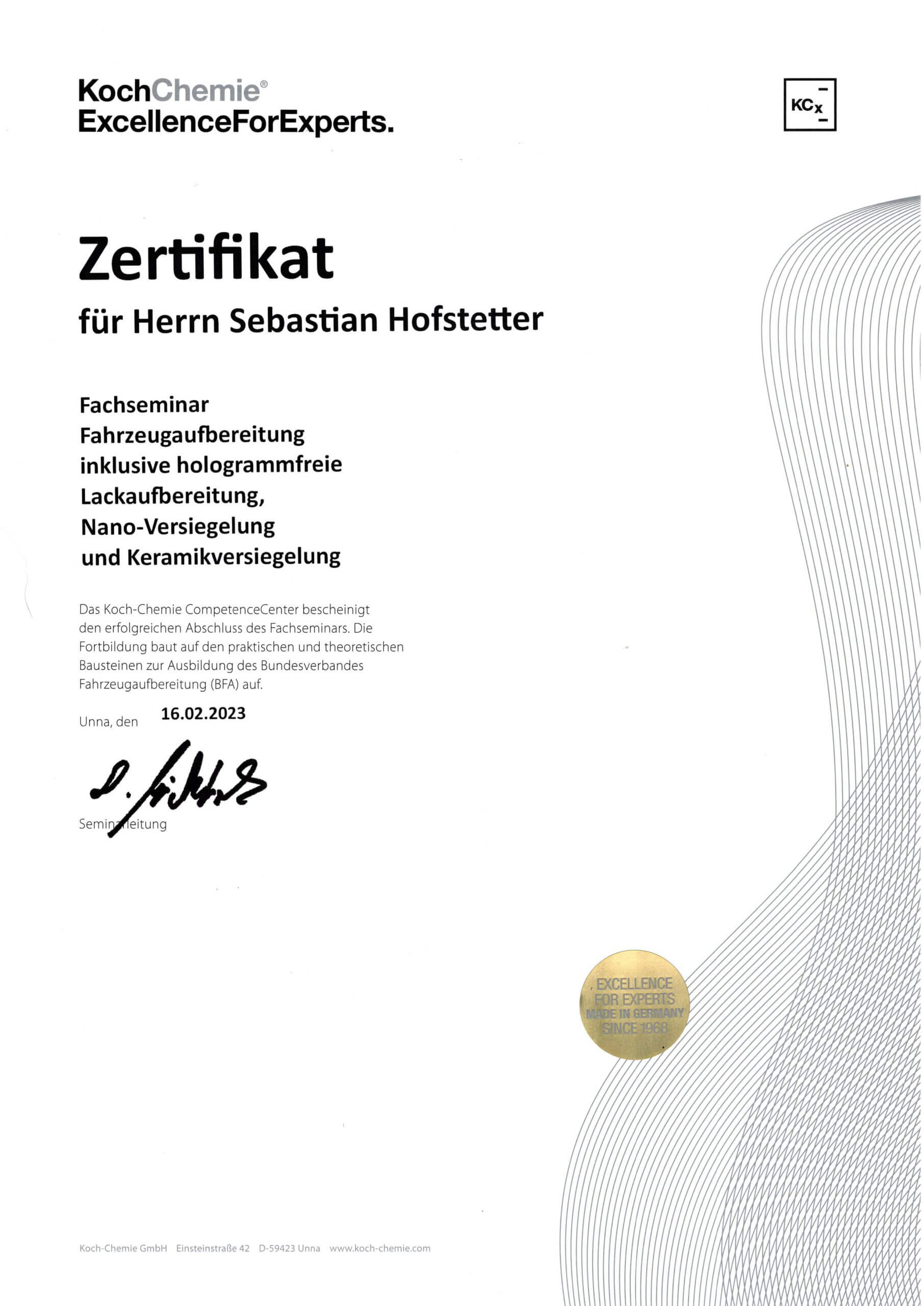 Fachseminar Fahrzeugaufbereitung